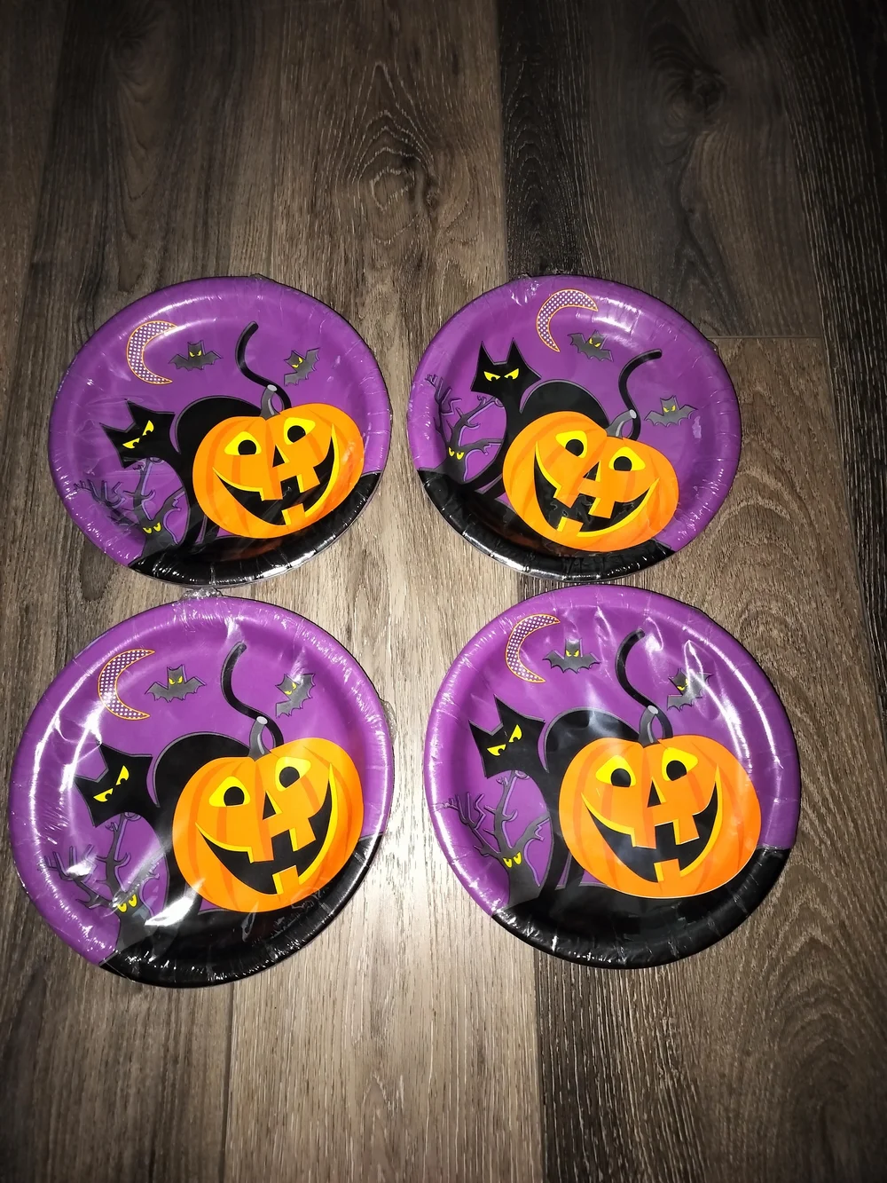 Halloween Pumpkin & Black Cat Paper Plates and Napkins - BRAND NEW